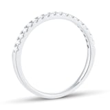 Goldsmiths 9ct White Gold 0.15cttw Diamond Stacker Half Eternity Ring
