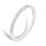Goldsmiths 9ct White Gold 0.15cttw Diamond Stacker Half Eternity Ring