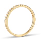 Goldsmiths 9ct Yellow Gold 0.15cttw Diamond Stacker Half Eternity Ring