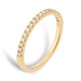 Goldsmiths 9ct Yellow Gold 0.15cttw Diamond Stacker Half Eternity Ring