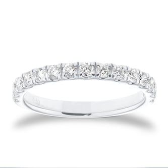 Goldsmiths Platinum 0.50cttw Brilliant Cut Diamond Half Eternity Ring Goldsmiths Platinum 0.50cttw Brilliant Cut Diamond Half Eternity Ring