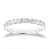 Goldsmiths Platinum 0.50cttw Brilliant Cut Diamond Half Eternity Ring