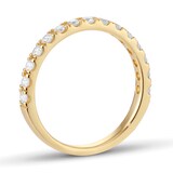 Goldsmiths 9ct Yellow Gold 0.50cttw Brilliant Cut Diamond Half Eternity Ring - Ring Size I
