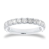 Goldsmiths Platinum 1.00cttw Brilliant Cut Diamond Half Eternity Ring - Ring Size O