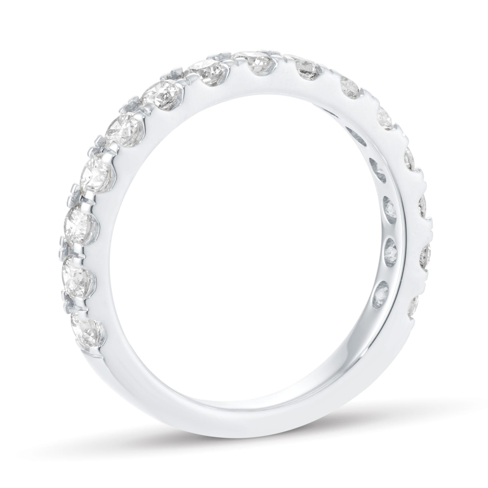 Goldsmiths Platinum 1.00cttw Brilliant Cut Diamond Half Eternity Ring