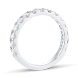Goldsmiths Platinum 1.00cttw Brilliant Cut Diamond Half Eternity Ring - Ring Size O