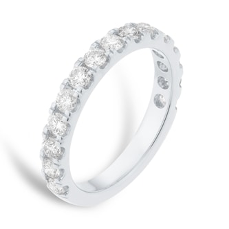 Goldsmiths Platinum 1.00cttw Brilliant Cut Diamond Half Eternity Ring