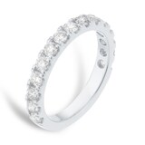 Goldsmiths Platinum 1.00cttw Brilliant Cut Diamond Half Eternity Ring - Ring Size O