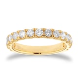 Goldsmiths 18ct Yellow Gold 1.00cttw Brilliant Cut Diamond Half Eternity Ring