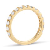 Goldsmiths 18ct Yellow Gold 1.00cttw Brilliant Cut Diamond Half Eternity Ring