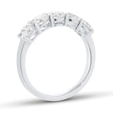 Goldsmiths Platinum 1.50cttw Brilliant Cut Diamond 5 Stone Eternity Ring - Ring Size M