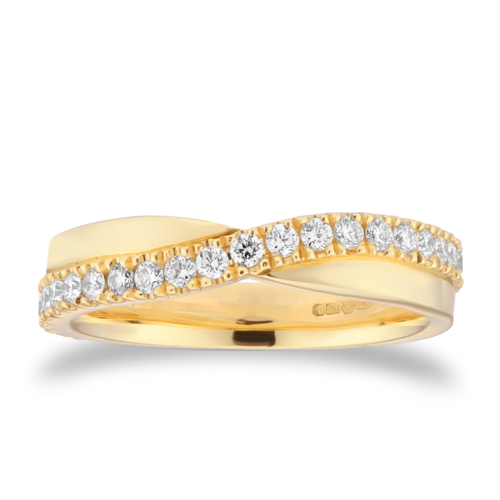 Mappin & Webb 18ct Yellow Gold 0.50cttw Diamond Twist Wedding Ring Mappin & Webb 18ct Yellow Gold 0.50cttw Diamond Twist Wedding Ring
