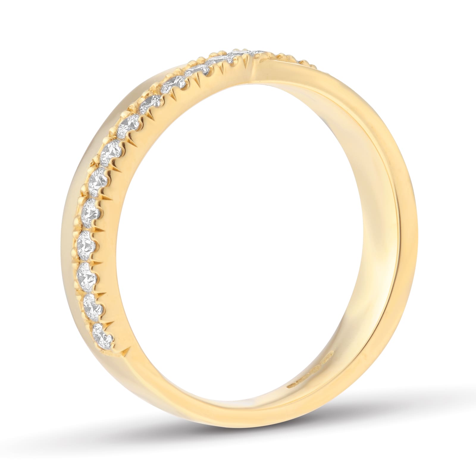 Mappin & Webb 18ct Yellow Gold 0.50cttw Diamond Twist Wedding Ring Mappin & Webb 18ct Yellow Gold 0.50cttw Diamond Twist Wedding Ring