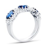 Mappin & Webb 18ct White Gold Sapphire & Diamond Fancy Eternity Ring