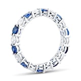 Mappin & Webb Platinum Sapphire & Diamond Eternity Ring - Ring Size N