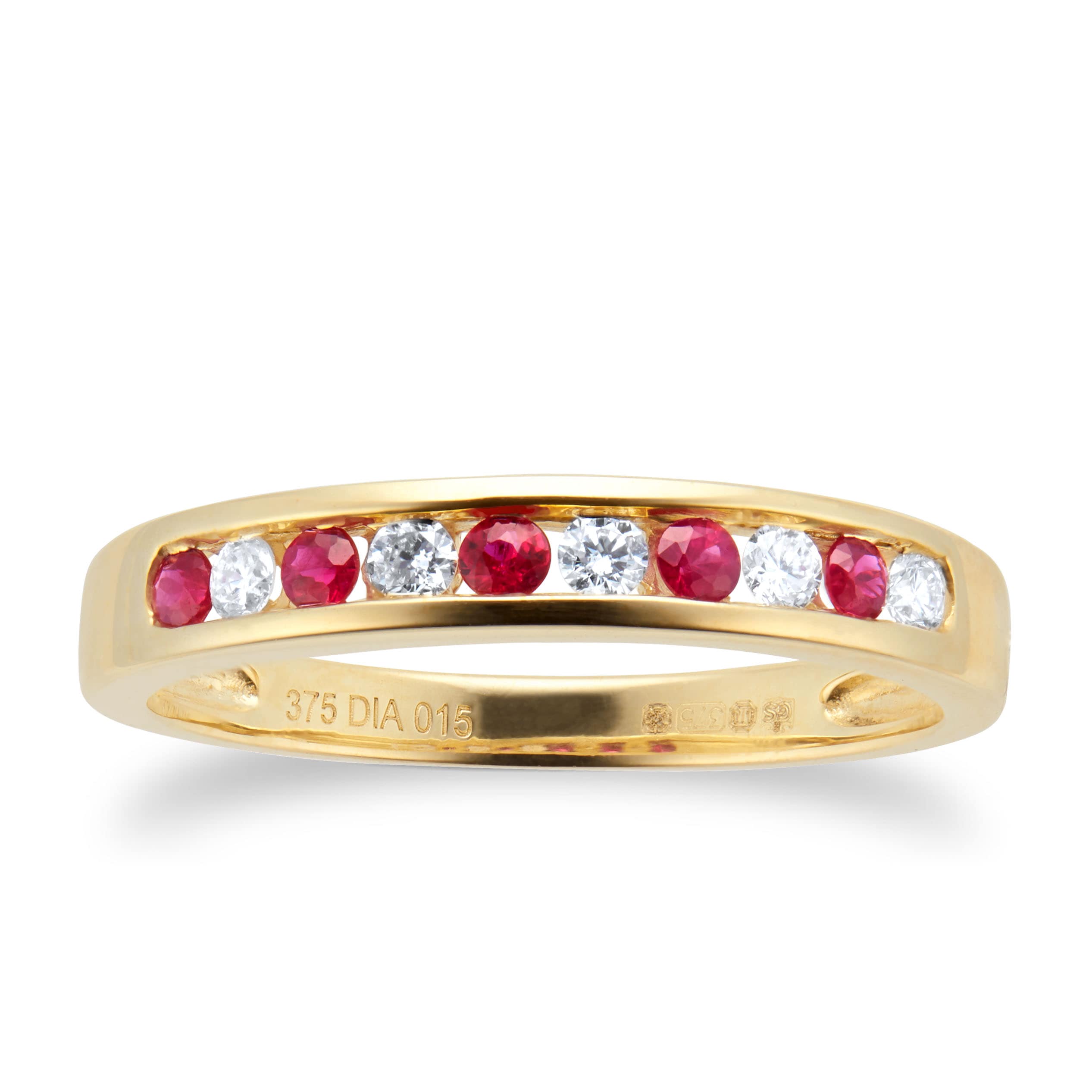 Ruby and diamond 2025 eternity ring