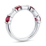 Mappin & Webb Platinum Ruby & Diamond Eternity Ring