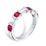 Mappin & Webb Platinum Ruby & Diamond Eternity Ring