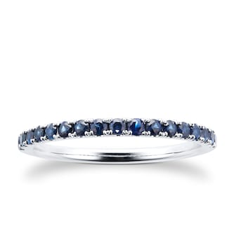 Goldsmiths 18ct White Gold Sapphire Eternity Ring Goldsmiths 18ct White Gold Sapphire Eternity Ring