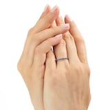Goldsmiths 18ct White Gold Sapphire Eternity Ring