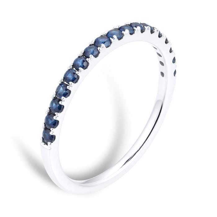 Goldsmiths 18ct White Gold Sapphire Eternity Ring