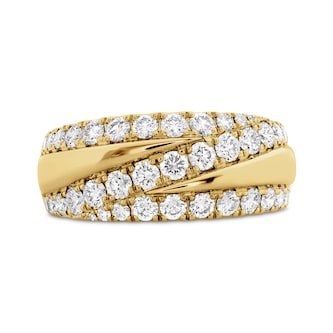 Mayors 18k Yellow Gold 1.46cttw Diamond Fashion Band Size 6.5