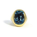 Betteridge 18k Yellow Gold Essential London Blue Topaz Cocktail Ring