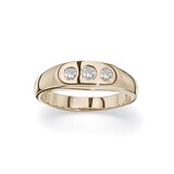 Betteridge 18k Yellow Gold  Diamond Gypsy Ring Size 4.5