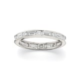 Betteridge Platinum 1.75cttw Baguette and Brilliant Cut Eternity Band Size 6.5