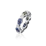 Betteridge 18k White Gold 0.68cttw Diamond and Sapphire Marbella Stackable Ring