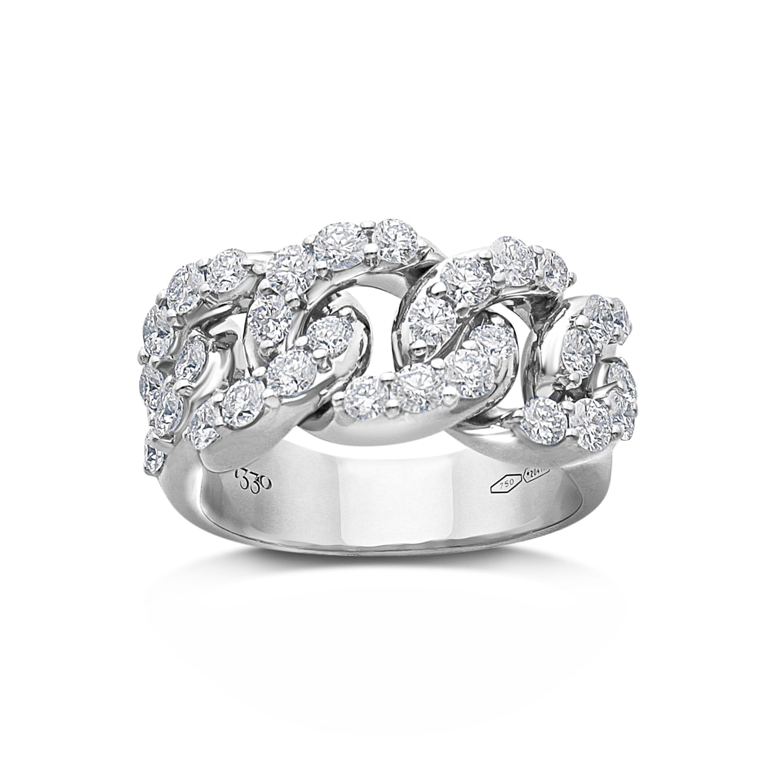 Betteridge 18k White Gold 1.44cttw Diamond Curblink Band