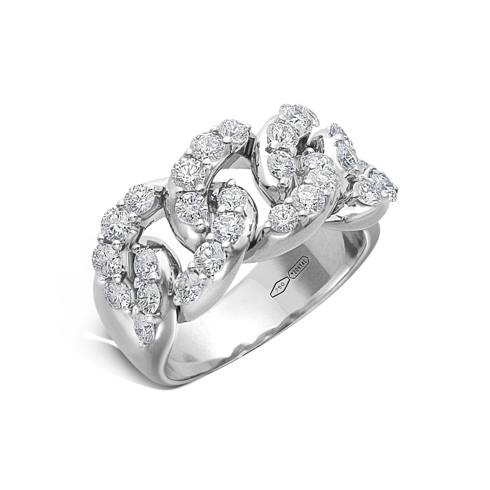 Betteridge 18k White Gold 1.44cttw Diamond Curblink Band