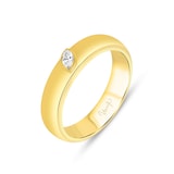 Mayors 18K Yellow Gold 0.10cttw Marquise Cut Diamond 4.4mm Ring - Size 6.5