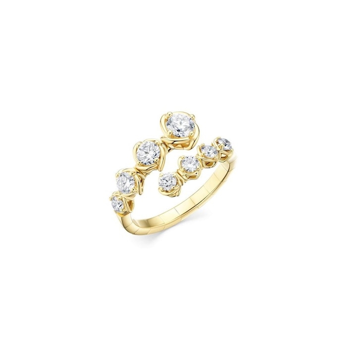 WOS 18K Yellow Gold Round Brilliant Cut Diamond Ring -Size 7
