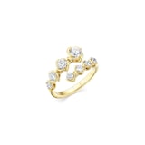 WOS 18K Yellow Gold Round Brilliant Cut Diamond Ring -Size 7