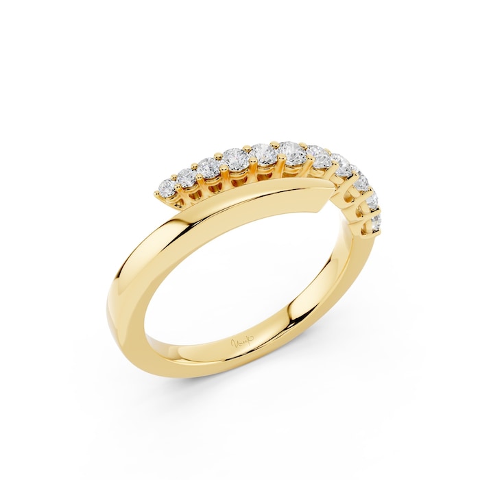 Mayors 18K Yellow Gold 0.28cttw Diamond Ring - Ring Size 7