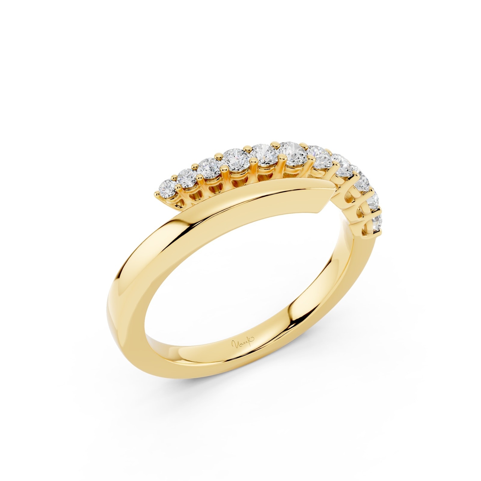 Mayors 18K Yellow Gold 0.28cttw Diamond Ring - Ring Size 7