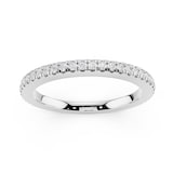 Mayors Platinum 0.20cttw Diamond Eternity Ring  - Ring Size 7.5
