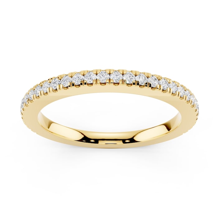 Mayors 18K Yellow Gold 0.20cttw Diamond Eternity Ring - Ring Size 7