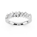 Mayors 18K White Gold 0.34cttw Diamond Band Ring