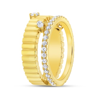  18K Yellow Gold 0.71cttw Mixed Cut Diamond Ring - Ring Size 6.5