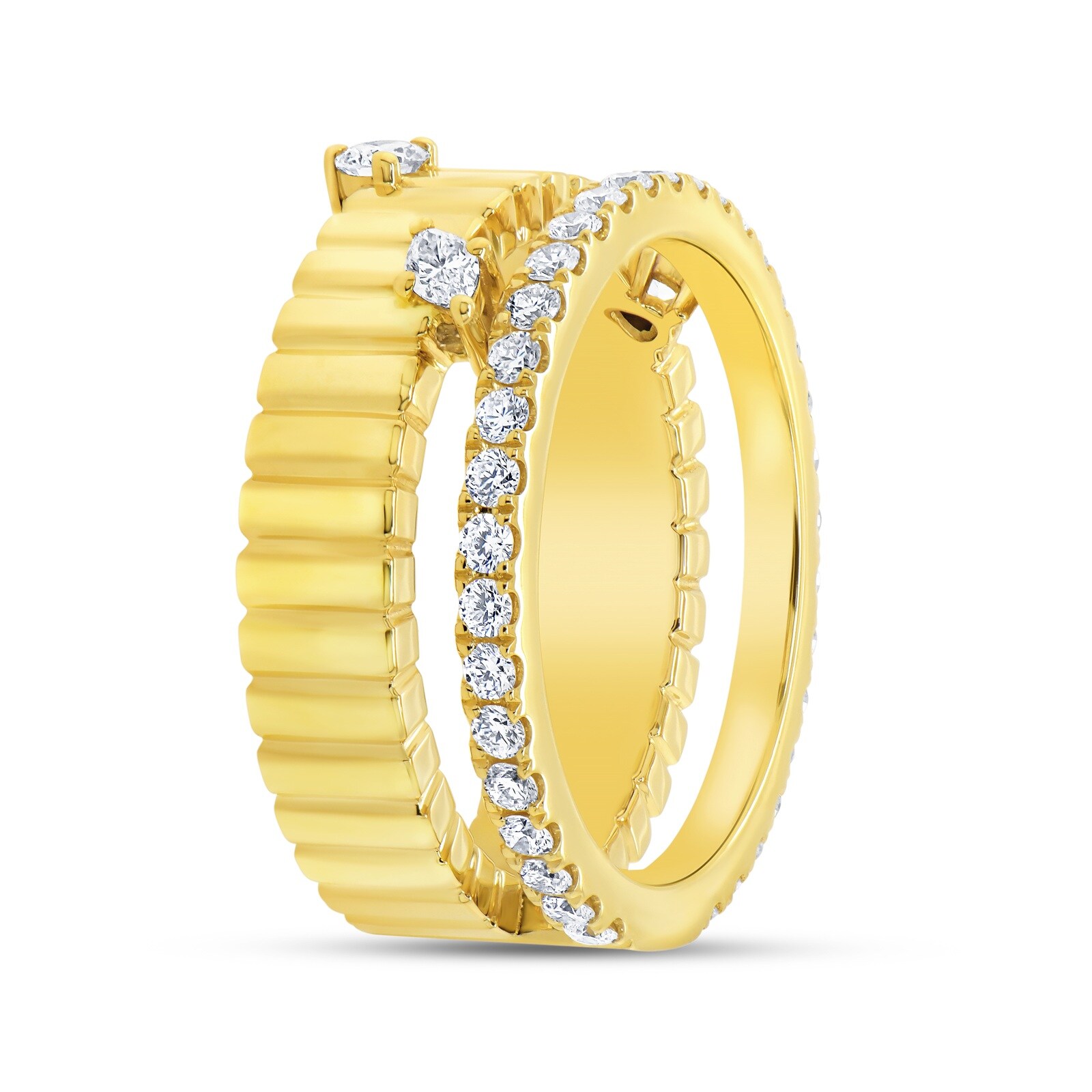 18K Yellow Gold 0.71cttw Mixed Cut Diamond Ring - Ring Size 6.5