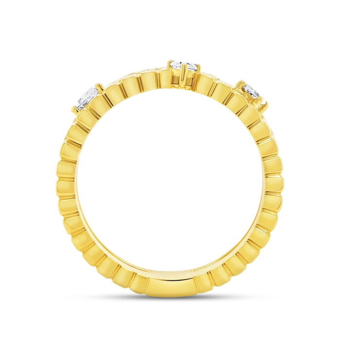 18K Yellow Gold 0.71cttw Mixed Cut Diamond Ring - Ring Size 6.5