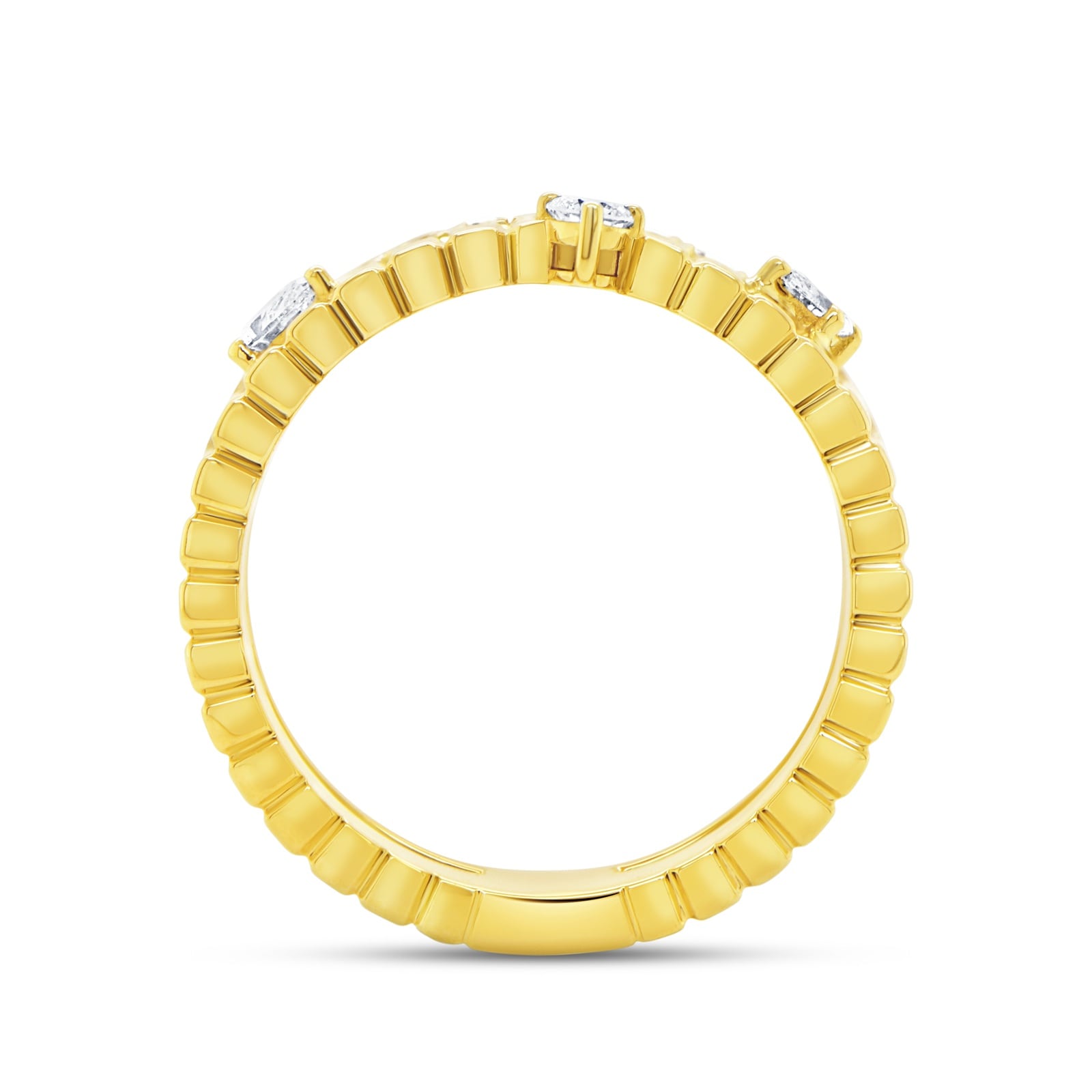 18K Yellow Gold 0.71cttw Mixed Cut Diamond Ring - Ring Size 6.5