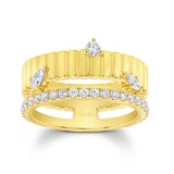 18K Yellow Gold 0.71cttw Mixed Cut Diamond Ring - Ring Size 6.5