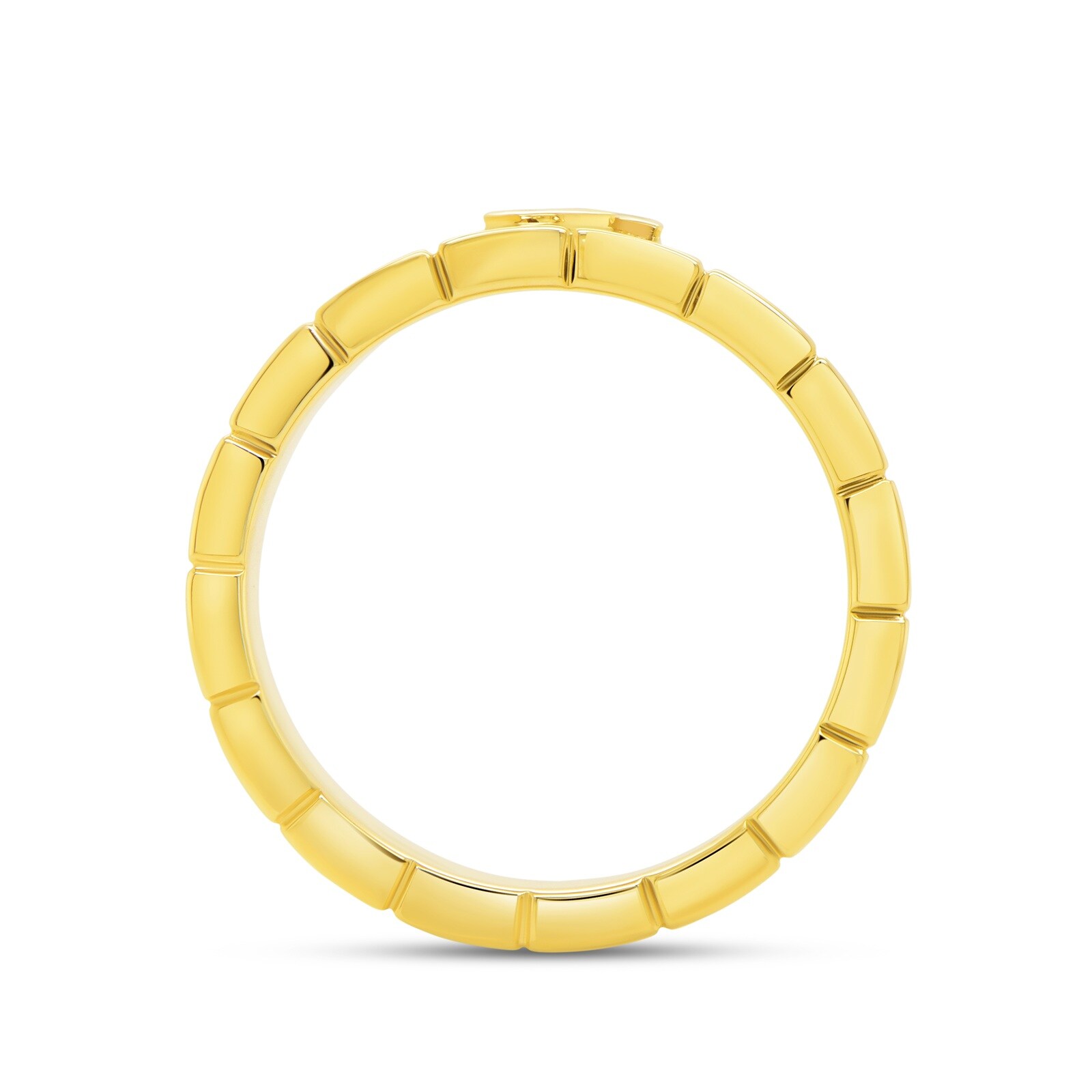 18K Yellow Gold 0.23cttw Mixed Cut Diamond Ring - Ring Size 6.5
