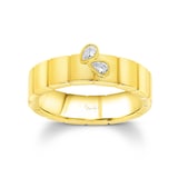 18K Yellow Gold 0.23cttw Mixed Cut Diamond Ring - Ring Size 6.5