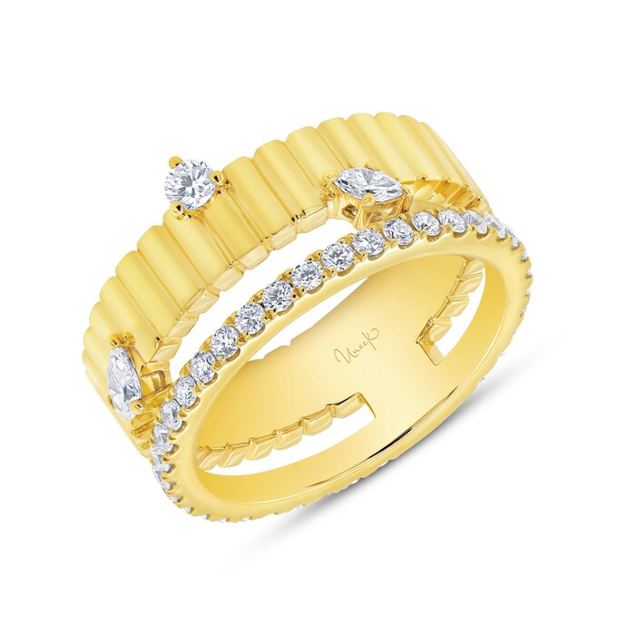 18K Yellow Gold 0.71cttw Mixed Cut Diamond Ring - Ring Size 6.5