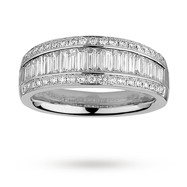 Mappin & Webb Beaumont 18ct White Gold 0.97cttw Diamond Ring - Ring Size M