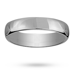 08010225 - 4mm Flat Comfort Fit Ladies Court Ring In Palladium